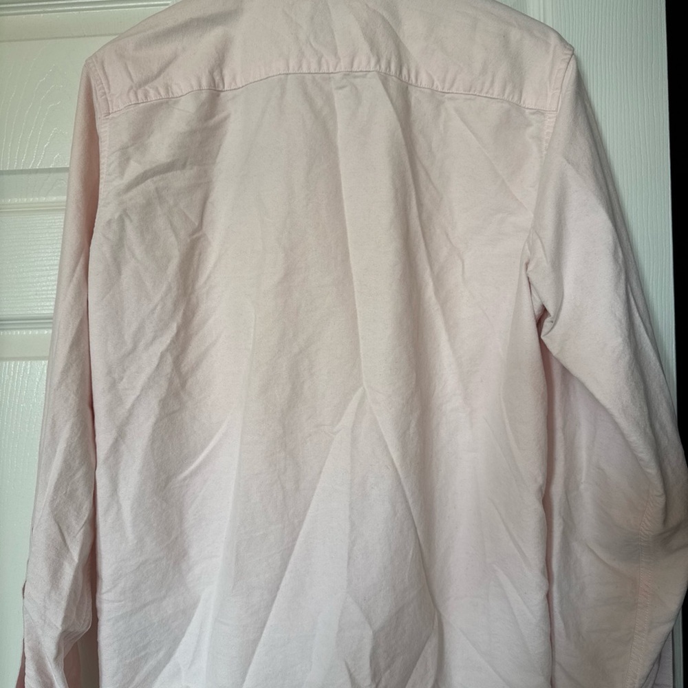 Abercrombie & Fitch Mens Polo Shirt M Pink Long Sleeve Moose Muscle Thermal Knit - Picture 5 of 7